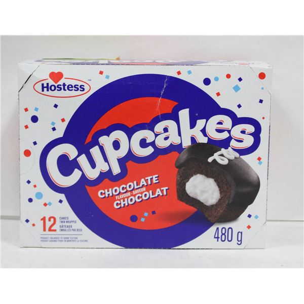 12 HOSTESS CUPCAKES - CHOCOLATE FLAVOUR 480G PER