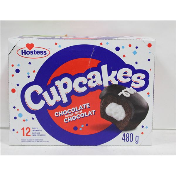 12 HOSTESS CUPCAKES - CHOCOLATE FLAVOUR 480G PER