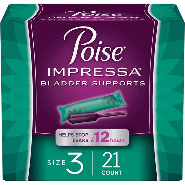 21 POISE IMPRESSA BLADDER SUPPORTS SIZE 3 - WOMENS