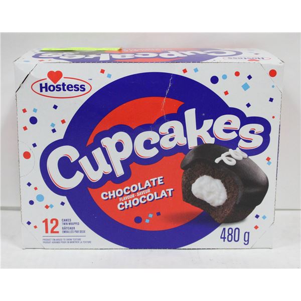 12 HOSTESS CUPCAKES - CHOCOLATE FLAVOUR 480G PER