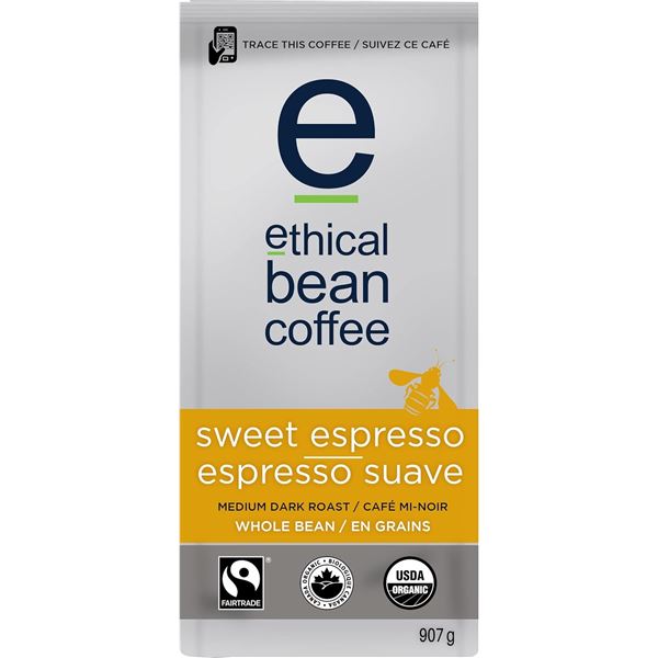 907G BAG OF ETHICAL BEAN SWEET ESPRESSO WHOLE BEAN