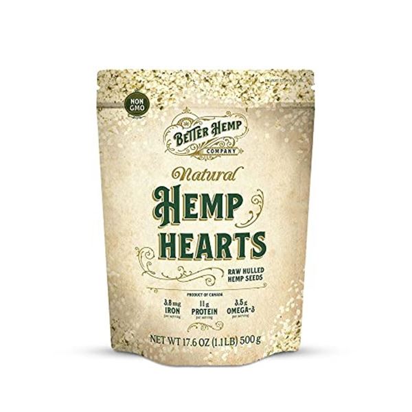 500G BAG OF BETTER HEMP NATURAL HEMP HEARTS RAW