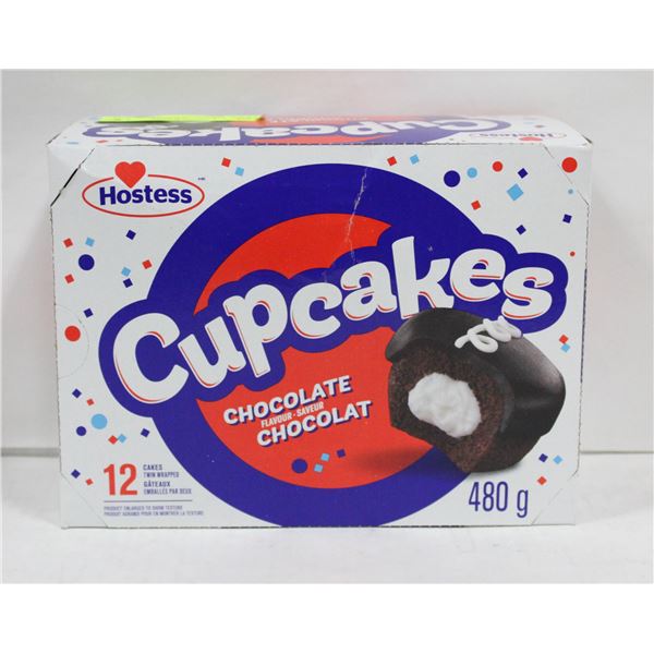 12 HOSTESS CUPCAKES - CHOCOLATE FLAVOUR 480G PER