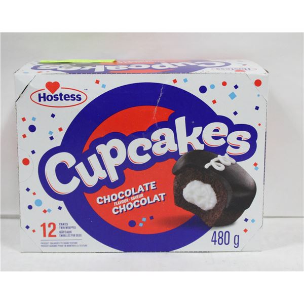 12 HOSTESS CUPCAKES - CHOCOLATE FLAVOUR 480G PER
