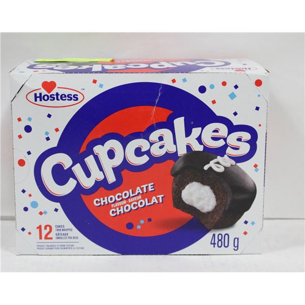 12 HOSTESS CUPCAKES - CHOCOLATE FLAVOUR 480G PER