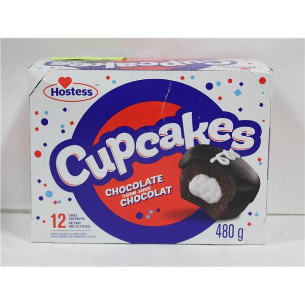 12 HOSTESS CUPCAKES - CHOCOLATE FLAVOUR 480G PER