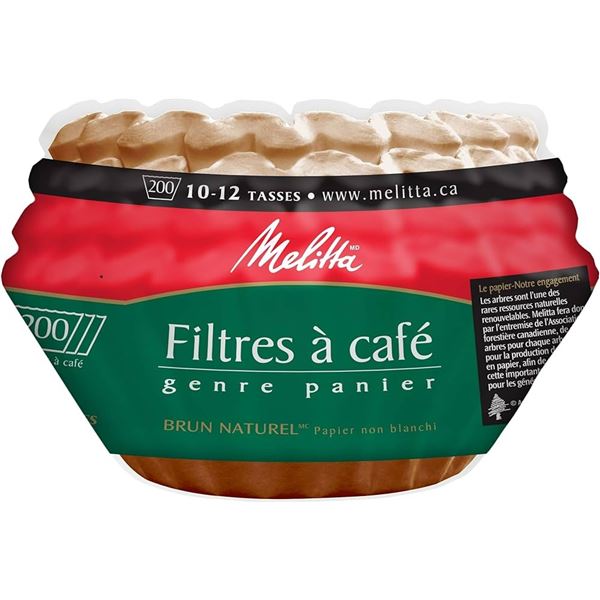 NEW BOX OF 34 MELITTA 10-12 TASSES COFFEE FILTERS