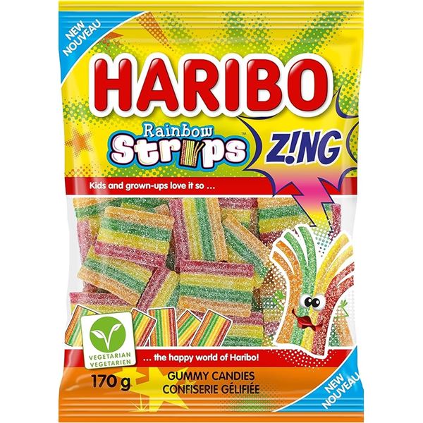 NEW 170G HARIBO RAINBOW STRIPS