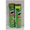 Image 1 : NEW 2 X 203G PRINGLES SOUR CREAM & ONION CHIPS