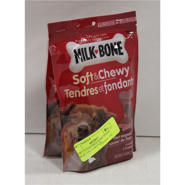 NEW 2 X 113G MILK BONE SOFT & CHEWY FILET MIGNON