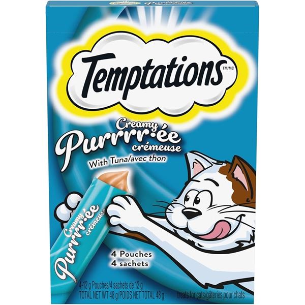 NEW 11 X 48G TEMPTATIONS CREAMY PURRRREE CAT TREAT