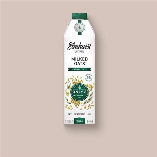 NEW 946ML ELMHURST MILKED OATS UNSWEETENED