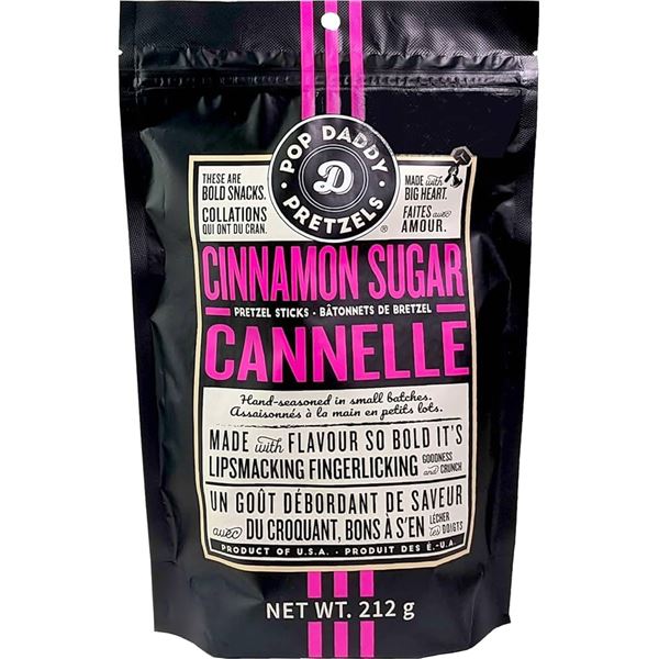 NEW 212G POP DADDY CINNAMON SUGAR PRETZELS