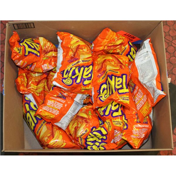 20 BAGS OF TAKIS INTENSE NACHO - NON SPICY ROLLED