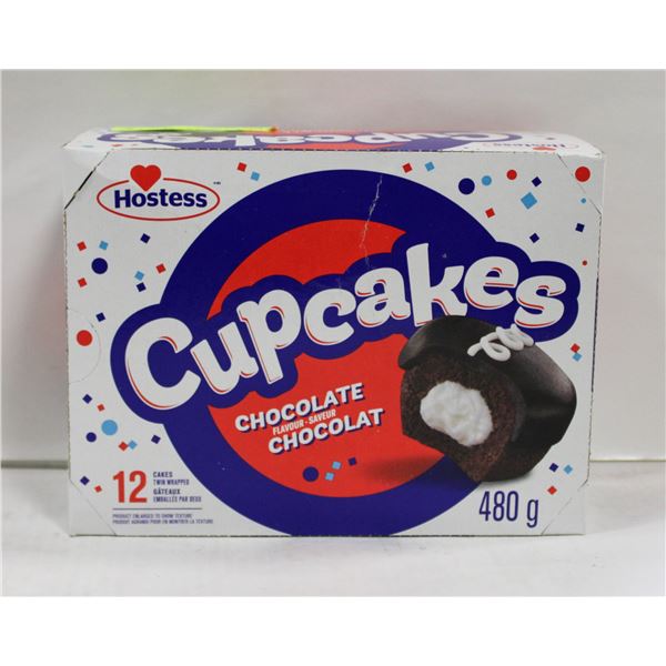 12 HOSTESS CUPCAKES - CHOCOLATE FLAVOUR 480G PER