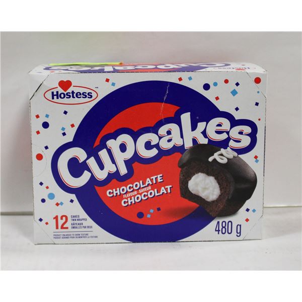 12 HOSTESS CUPCAKES - CHOCOLATE FLAVOUR 480G PER