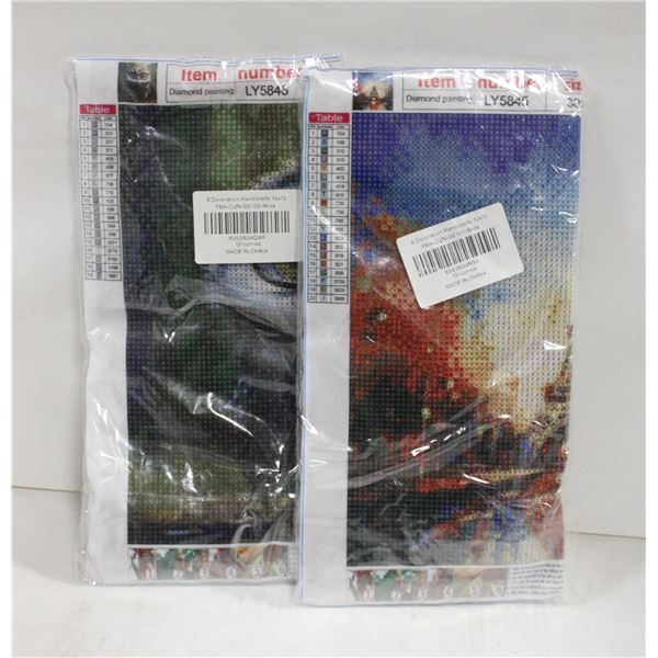 NEW PACK OF 2 DIAMOND PAINTING 12 X 12 INCH