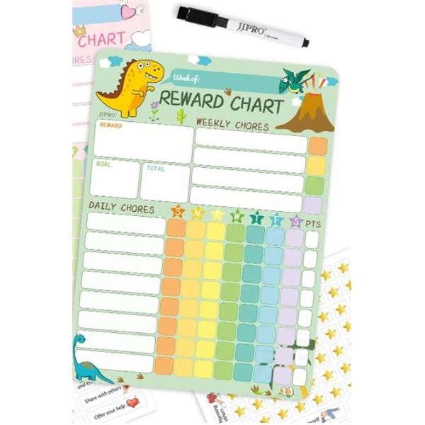 NEW MAGNETIC DRY ERASE CHORE CHART FOR KIDS