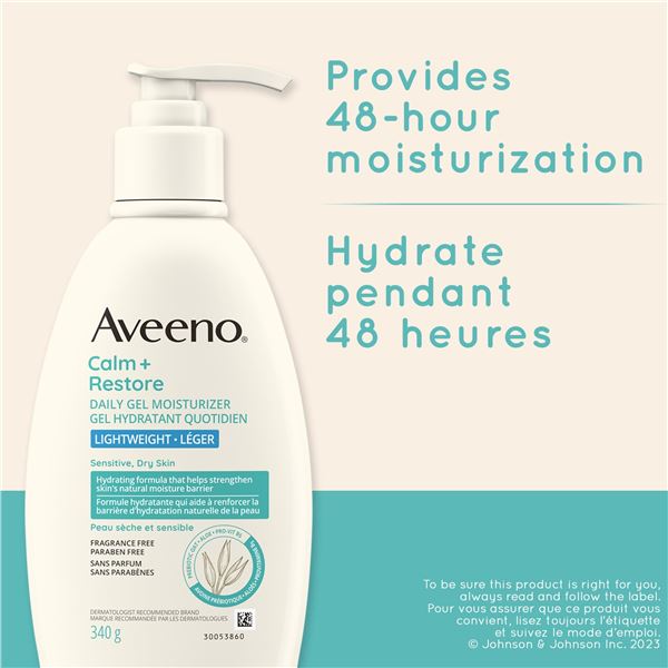 BRAND NEW 340G AVEENO DAILY GEL MOISTURIZER
