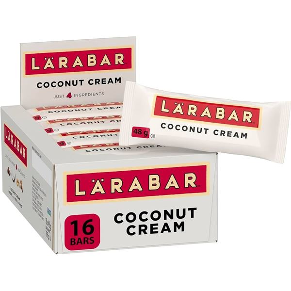 NEW CASE OF 16 LARABAR COCONUT CREAM FLAVOUR