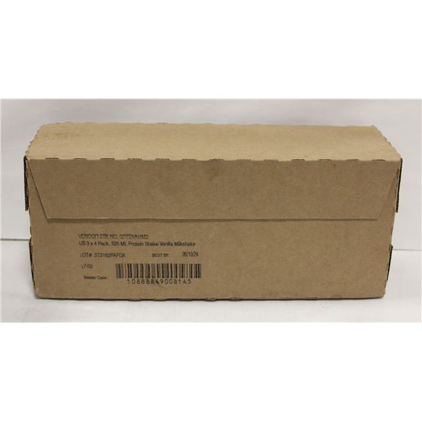 NEW 3 X (4 X 325 ML) PROTEIN SHAKE VANILLA