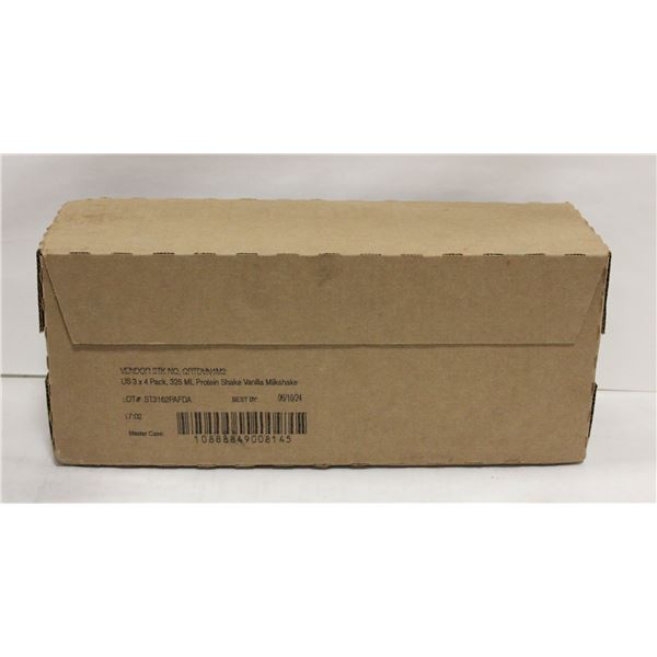 NEW 3 X (4 X 325 ML) PROTEIN SHAKE VANILLA