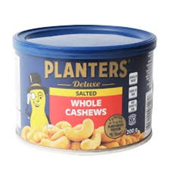 NEW 3 X 200G PLANTERS DELUXE SALTED WHOLE CASHEWS