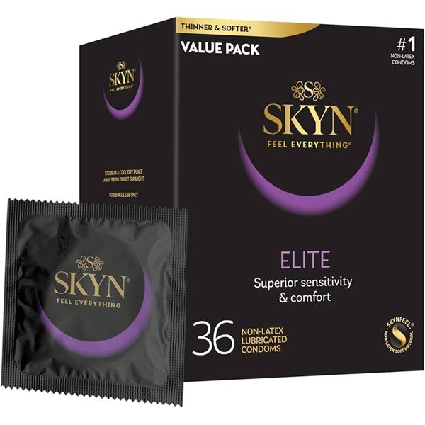 NEW 36 SKYN NON LATEX LUBRICATED CONDOMS