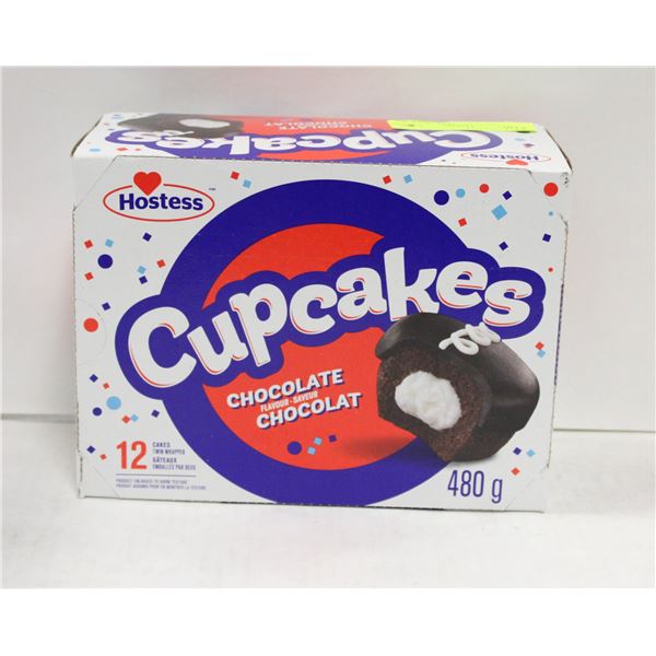 12 HOSTESS CUPCAKES - CHOCOLATE FLAVOUR 480G PER