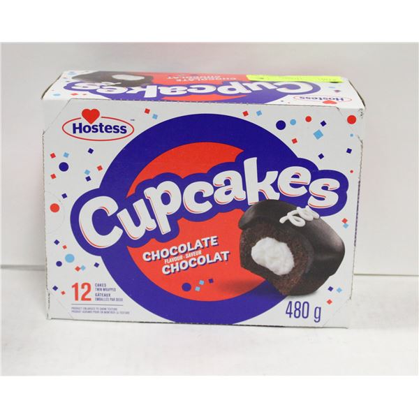 12 HOSTESS CUPCAKES - CHOCOLATE FLAVOUR 480G PER