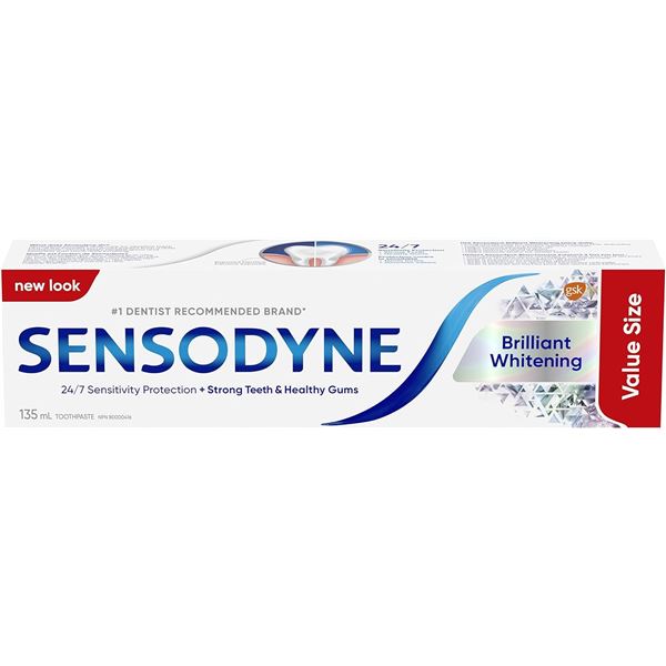 NEW 135ML SENSODYNE BRIILLIAN WHITENING TOOTHPASTE