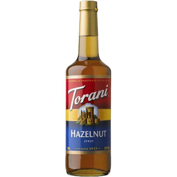 NEW 750ML TORANI CLASSIC HAZELNUT SYRUP