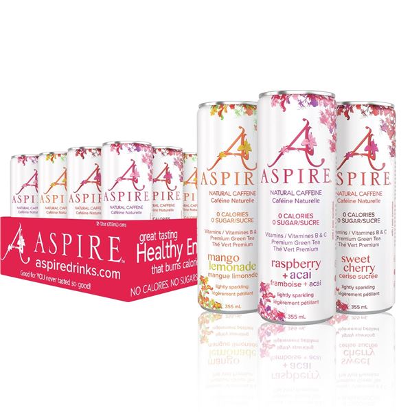 NEW 12 X 355ML ASPIRE VARIETY PACK