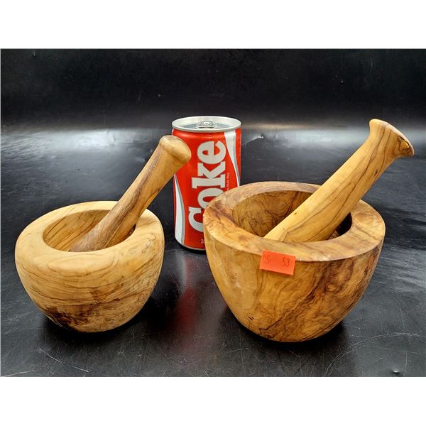 Wooden Mortars & Pestles