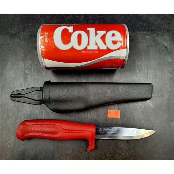 Red Moraknivl Carbon Steel Knife Made In Sweden