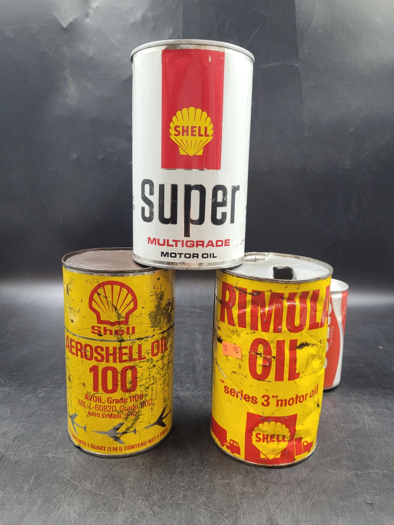 Vintage Shell Motor Oil Cans