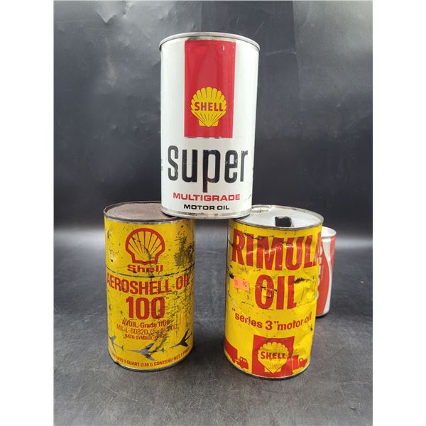 Vintage Shell Motor Oil Cans