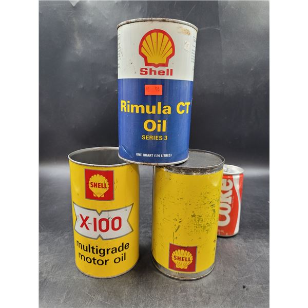 Vintage Shell Motor Oil Cans