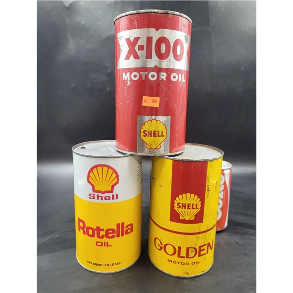Vintage Shell Motor Oil Cans