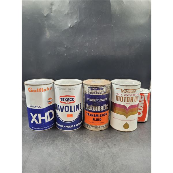 Vintage Motor Oil & Transmission Fluid Cans