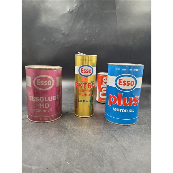 Vintage Esso Motor Oil Cans