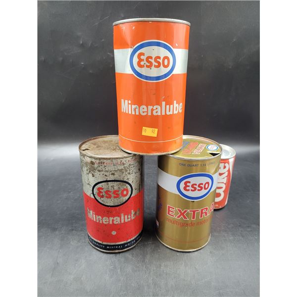 Vintage Esso Motor Oil Cans