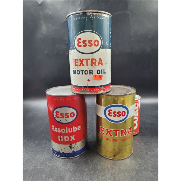 Vintage Esso Motor Oil Cans