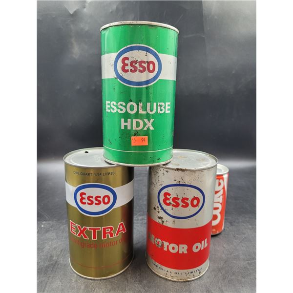 Vintage Esso Motor Oil Cans