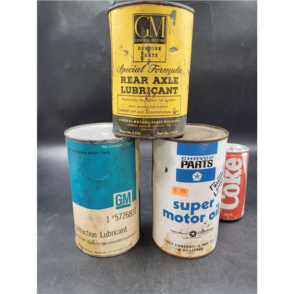 Vintage Motor Oil & Lubricant Cans