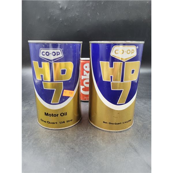 Vintage Co-op HD-7 1.14 Litre Motor Oil Cans