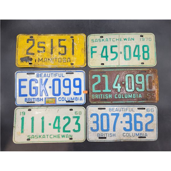 Vintage Canadian License Plates