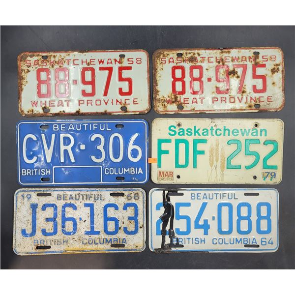 Vintage Canadian License Plates