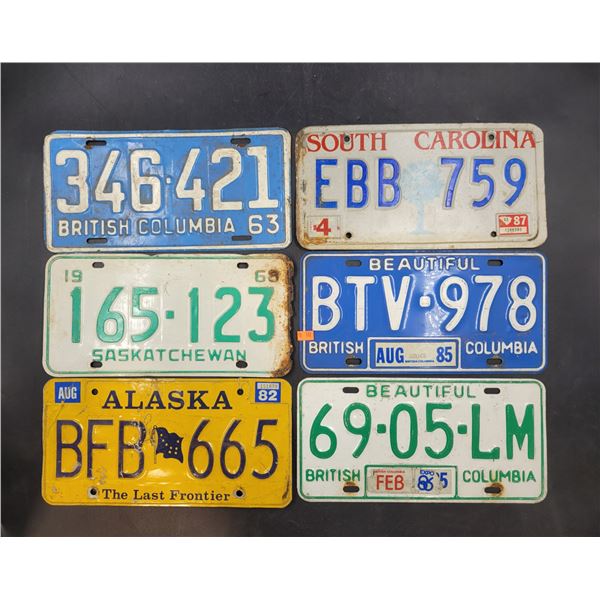 Vintage Canadian & American License Plates