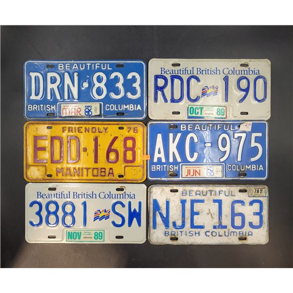 Vintage Canadian License Plates
